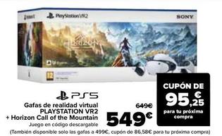 Oferta de PlayStation - Gafas De Realidad Virtual VR2  + Horizon Call Of The Mountain por 549€ en Carrefour