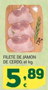 Oferta de Filete De Jamón De Cerdo por 5,89€ en HiperDino