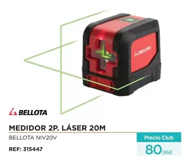 Oferta de Bellota - Medidor 2P. Láser 20m por 80,96€ en Manau