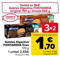 Oferta de Fontaneda - Galletas Digestive Finas por 2,55€ en Carrefour