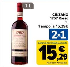 Oferta de Cinzano - 1757 Rosso  por 15,29€ en Carrefour