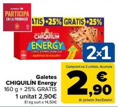 Oferta de Chiquilín - Galletas Energy por 2,9€ en Carrefour