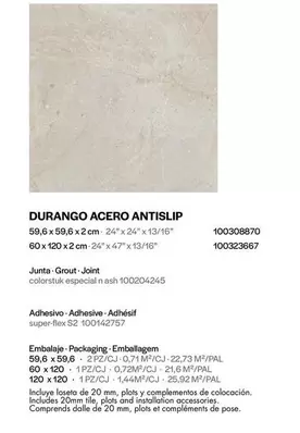 Oferta de Durango Acero Antislip en Porcelanosa