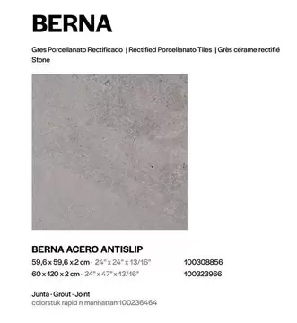 Oferta de Berna Acero Antislip en Porcelanosa