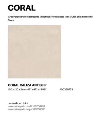 Oferta de Coral Caliza Antislip en Porcelanosa