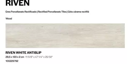 Oferta de Riven White Antislip en Porcelanosa