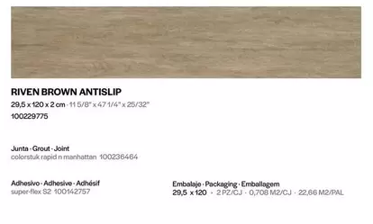 Oferta de Riven Brown Antislip en Porcelanosa