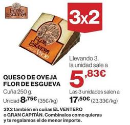 Oferta de Flor de Esgueva - Queso De Oveja por 8,75€ en El Corte Inglés