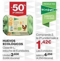 Oferta de Huevos Ecológicos por 2,83€ en El Corte Inglés