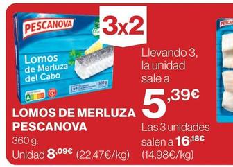 Oferta de Pescanova - Lomos de Merluza por 8,09€ en El Corte Inglés
