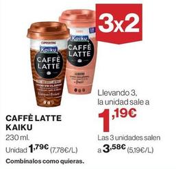 Oferta de Kaiku - Caffè Latte por 1,79€ en El Corte Inglés