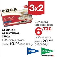 Oferta de Cuca - Almejas Al Natural por 10,1€ en El Corte Inglés
