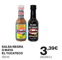 Oferta de El Yucateco - Salsa Negra O Maya  por 3,39€ en El Corte Inglés