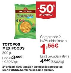 Oferta de Comida mexicana por 3,09€ en El Corte Inglés