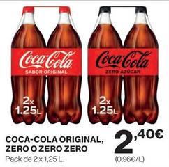 Oferta de Coca-Cola - Original, Zero O Zero Zero por 2,4€ en El Corte Inglés