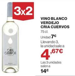 Oferta de Vino verdejo por 7€ en El Corte Inglés