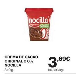 Oferta de Nocilla - Crema De Cacao Original 0 0% por 3,69€ en El Corte Inglés