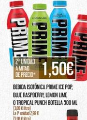 Oferta de Prime - Bebida Isotónica Ice Pop, Blue Raspberry, Lemon Lime O Tropical Punch por 2,99€ en Claudio