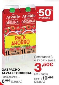Oferta de Alvalle - Gazpacho Original por 6,99€ en Hipercor