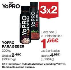 Oferta de Danone - Yopro Para Beber por 2,49€ en Hipercor