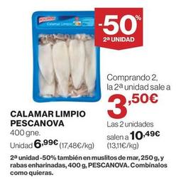 Oferta de Pescanova - Calamar Limpio por 6,99€ en Hipercor