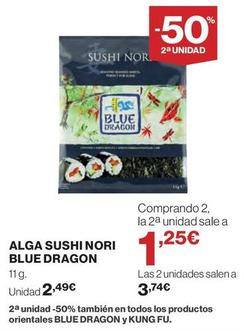 Oferta de Blue Dragon - Alga Sushi Nori por 2,49€ en Hipercor