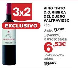 Oferta de Valtravieso - Vino Tinto D.O. Ribera Del Duero por 9,79€ en Hipercor