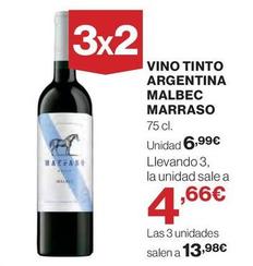 Oferta de Marraso - Vino Tinto Argentina Malbec  por 6,99€ en Hipercor