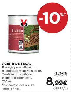 Oferta de Aceite de teca por 8,99€ en Hipercor