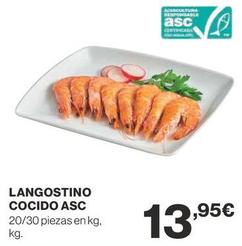 Oferta de Langostinos Cocido ASC por 13,95€ en Supercor