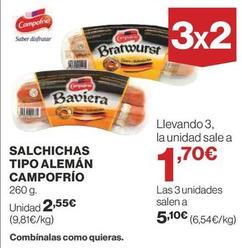 Oferta de Campofrío - Salchichas Tipo Aleman  por 2,55€ en Supercor