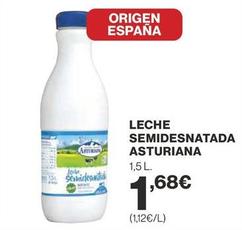 Oferta de La Asturiana - LECHE SEMIDESNATADA por 1,68€ en Supercor