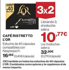 Oferta de L'or - CAFÉ RISTRETTO por 16,15€ en Supercor