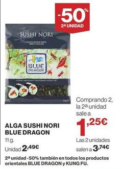 Oferta de Blue Dragon - Alga Sushi Nori por 2,49€ en Supercor