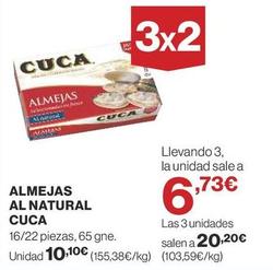 Oferta de Cuca - Almejas Al Natural por 10,1€ en Supercor