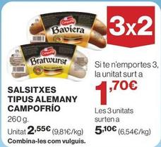 Oferta de Salchichas por 2,55€ en Supercor Exprés