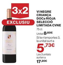 Oferta de Rioja crianza por 8,6€ en Supercor Exprés
