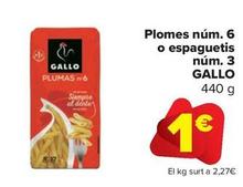 Oferta de Pastas por 1€ en Carrefour Market