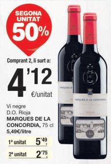 Oferta de DO Rioja por 5,49€ en SPAR Fragadis