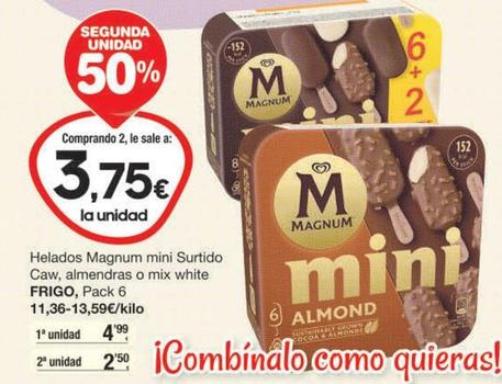 Oferta de Magnum mini por 4,99€ en SPAR Fragadis