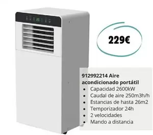 Oferta de Aire acondicionado portátil por 229€ en Coinfer