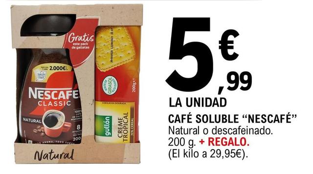 Oferta de Café soluble por 5,99€ en E.Leclerc