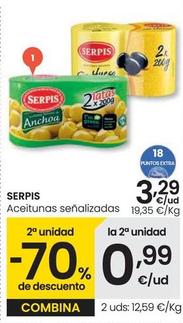 Oferta de Serpis - aceitunas por 3,29€ en Eroski