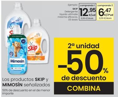 Oferta de Skip - Detergente Líquido Ultimate Maxima Eficacia por 12,95€ en Eroski