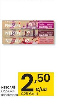 Oferta de Nescafé - Capsulas por 2,5€ en Eroski