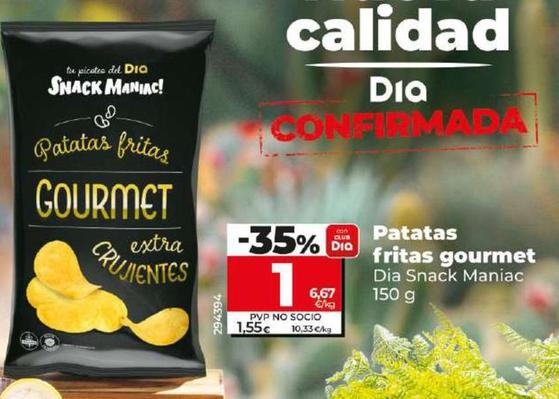 Oferta de Dia Snack Maniac - Patatas Fritas Gourmet por 1€ en Dia