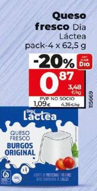 Oferta de Dia Lactea - Queso Fresco por 0,87€ en Dia
