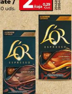 Oferta de L'or - Café En Cápsulas Flavours Chocolate / Caramelo por 2,89€ en Dia