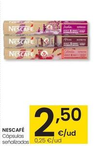 Oferta de Nescafé - Cápsulas por 2,5€ en Eroski