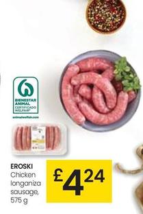 Oferta de Eroski - Chicken Longaniza Sausage por 4,24€ en Eroski